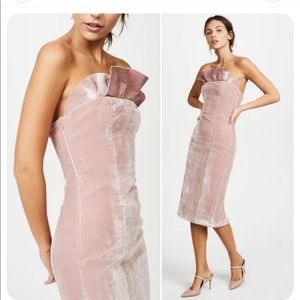 Cinq a Sept mauve velvet midi dress